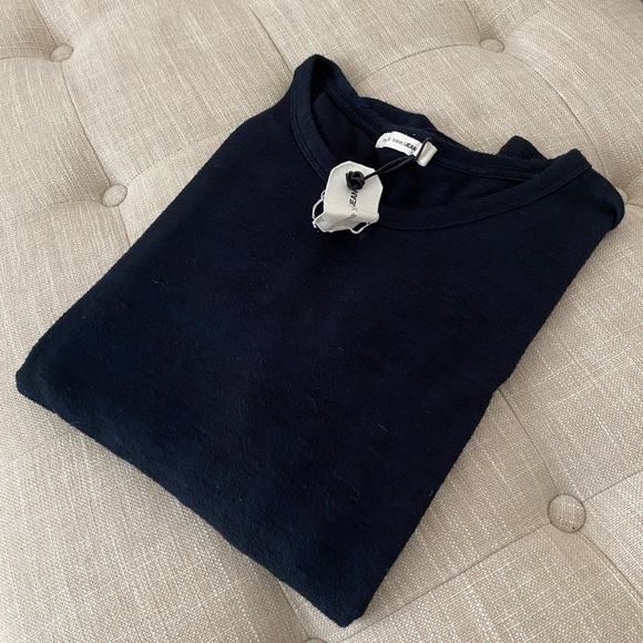 rag & bone Women's blue hudson Crewneck Top